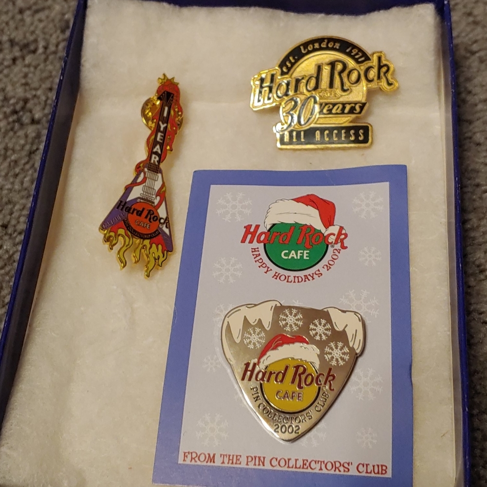 Hard Rock Cafe.  3 Pins.  Never. Used. Sale SALE SALE SALE New Price $33